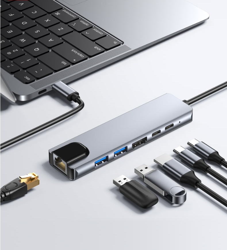 XO HUB013 USB C Hub 6 in 1