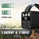 60000 mAh Power Bank & Light