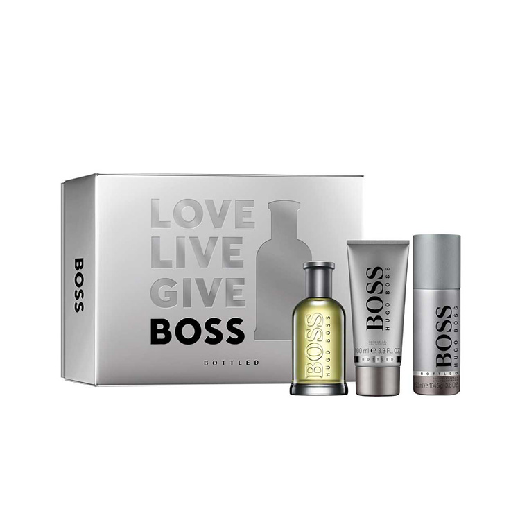 Boss Bottled Eau De Toilette 100 ml +Shower Gel  100 ml 3.3 Floz