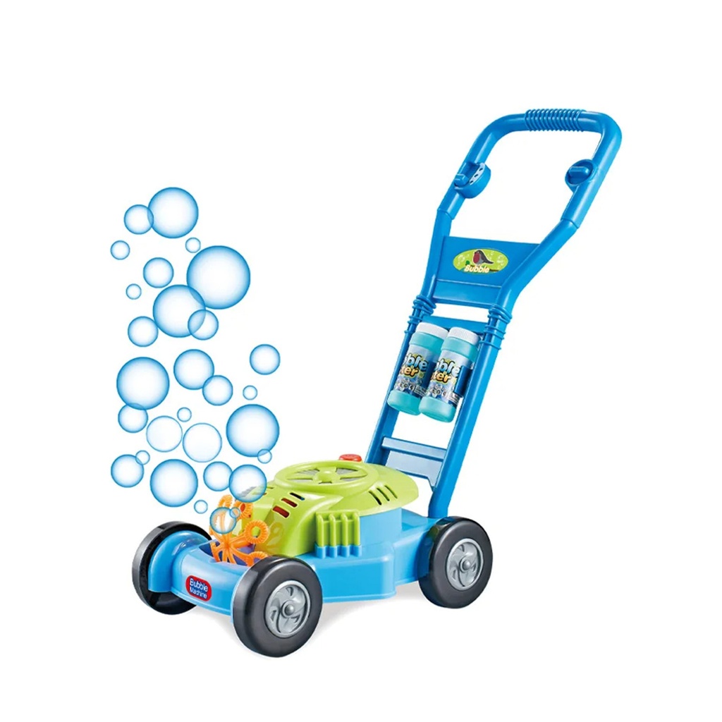 Hand Push Bubble Car, bubble Lawn Mover Outdoor Walker Push Toy for Children