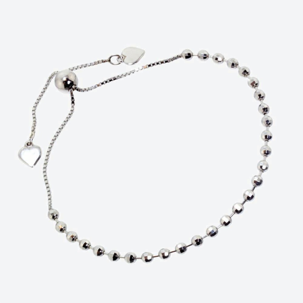 Warren James Silver Diamond Cut Friendship Bracelet