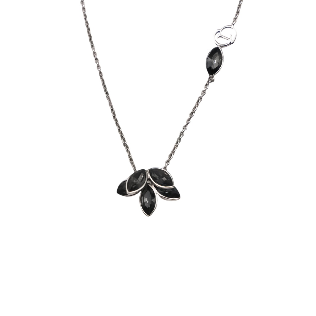 Miss Dior Black Crystal Silver Womens Bracelet