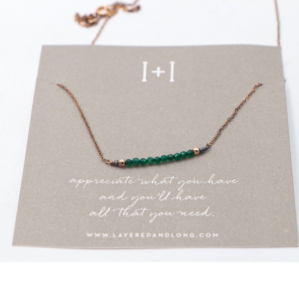 Dainty Birthstone Bar Necklace, Freshwater Pearl Necklace