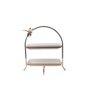 Ele 4PM Luxury Gold Stand Tray with Dragonfly 37x18.5 40cm