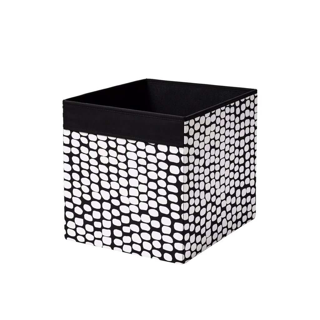 DRONA Box Black/White 33x38x33cm