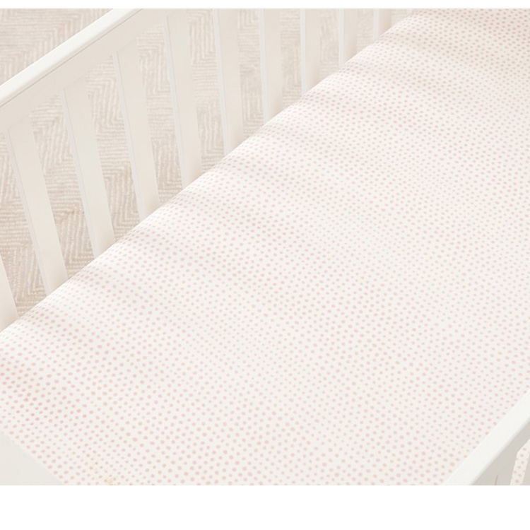 Pottery barn baby 100% Organic . Biologique Pin Dot Crib Fitted Sheet