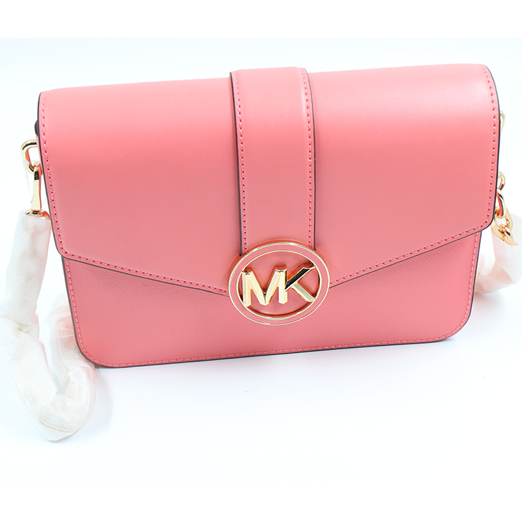 Michael Kors Carmen Vegan Medium Flap Crossbody Bag Pink  ** It Comes Like In The Picture