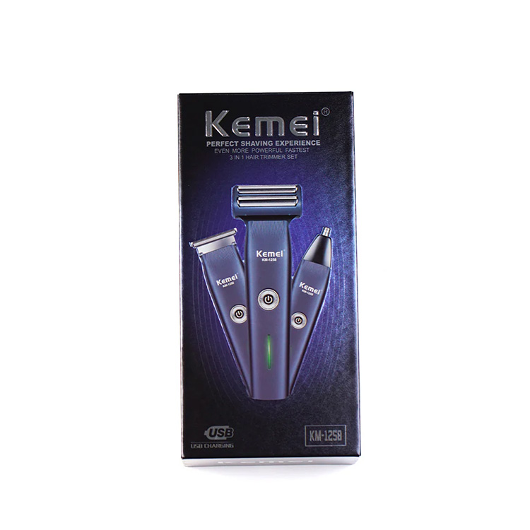 Kemei Perfect Shaving Experience, Even More Powerful Fastest 3 in 1 Hair Trimmer Set  KM-1258