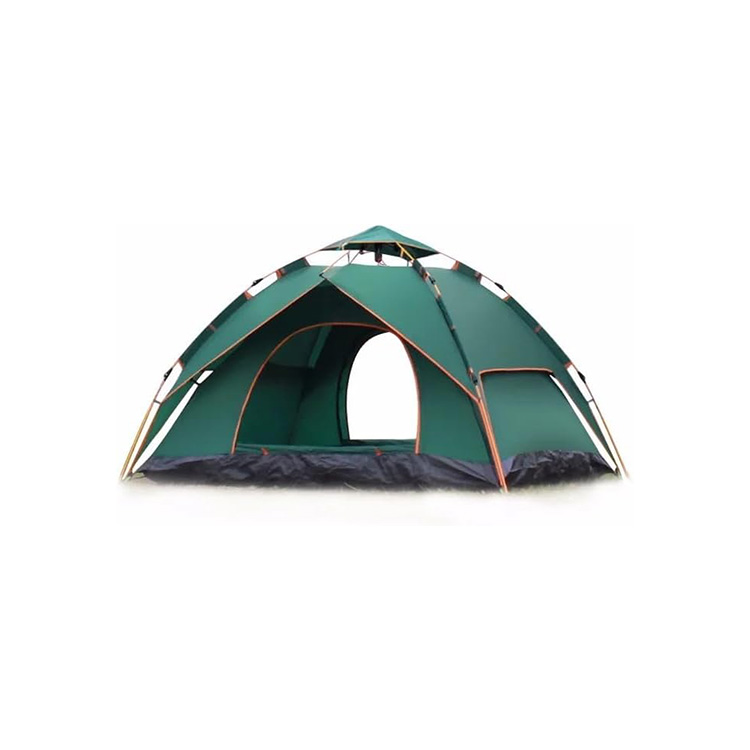 Outdoor double-decker tent 3-4 people travel picnic tent Rainproof double wild automatic camp tent