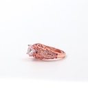 Rose Gold Art Deco Ring Floral Wedding Ring ** Replica **