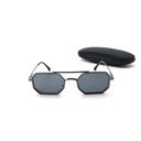 Silver Black Grey Full Rim Geometric Vincent Chase HEROES VC S16557-C1 Polarized Sunglasses - 213280