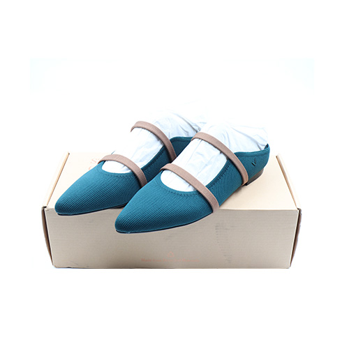 Vivaia Pointed-Toe V-Cut flats, Color: Deep Green,Size: EU39