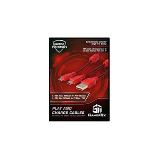 GamerTek Gaming Essentials, 1Xft Micro USB Cable for PS4/ Xbox One
