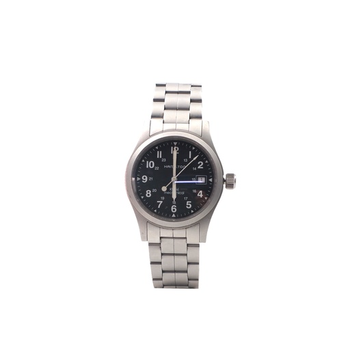 Hamilton Khaki Field Mechanical Watch 38 Date Black Watch