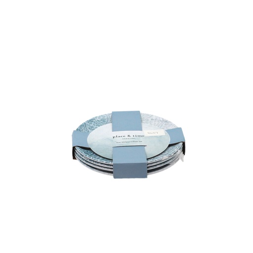 Place & Time - Calm & Cool 4pc Melamine Plate Set size - S