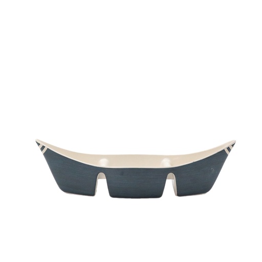 Nautica Melamine Blue Serving Tray 3 Compartments Serving Bowl