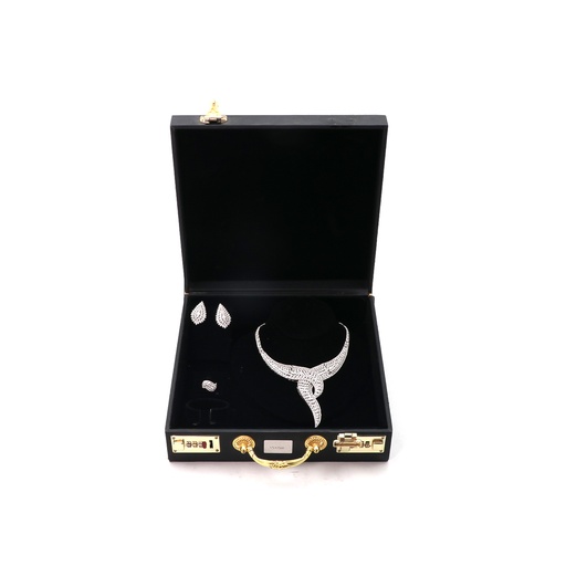 Bride Silver Necklace And Earring And Ring