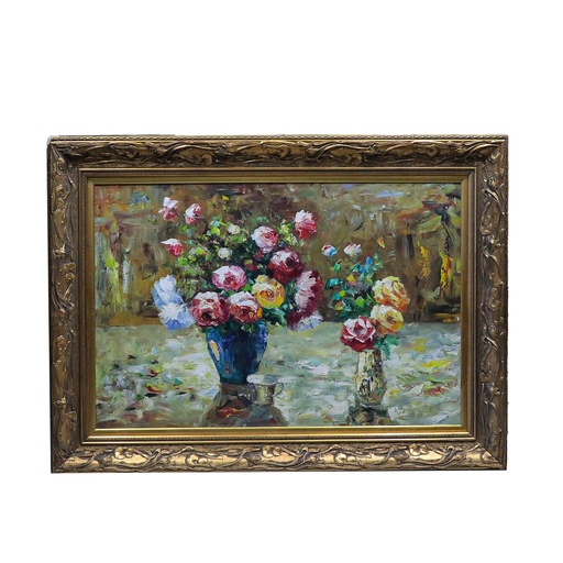 Painting hand Made ** Little Break on the Frame Used No Autor Signature **