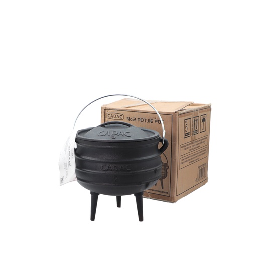 Cadac Cast Iron Potjie No. 2 ** Contain Steel Sore Stains **