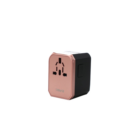 MOMAX 1-World AC Travel Adapter (Type C and USB-A)
