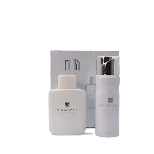 NEW NB White Pour Homme Eau De Toilette 115ML + New NB Body Spray 200ML