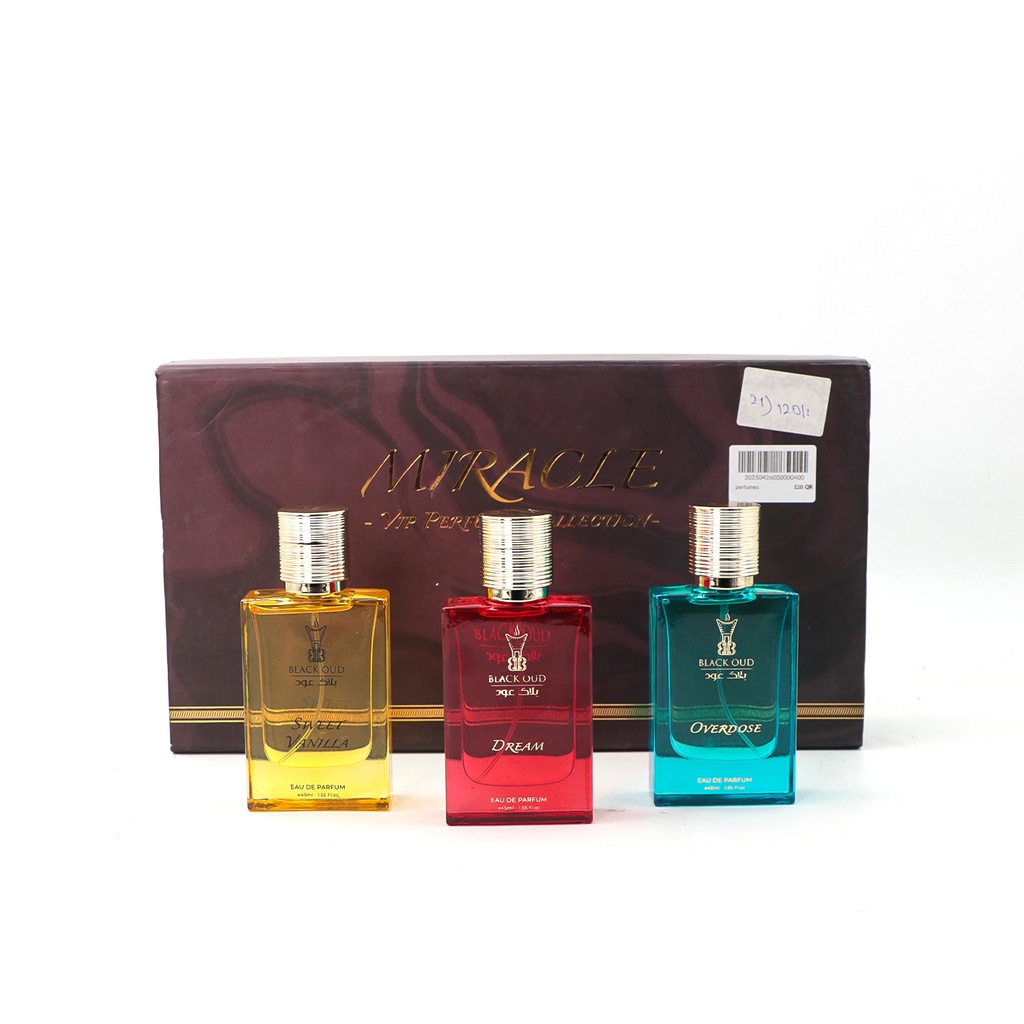 Miracle Perfume Collection Black Oud Pcs 45ML Gift set Oksouq