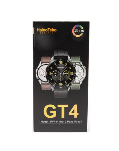 Hanoteo Haino Teko RW44 GT4 Max Amoled Screen 3 Strap Smart Watch Smart Watch