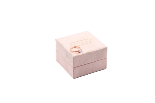 Blush & Bar  Round Fire Opal Ring