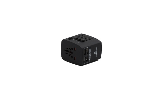 Volkano Worldwide Series Travel Adaptor plug with 4x USB charge Ports VK-8018-BK
