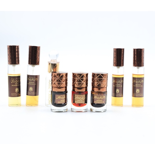 Mix Used Agar Wood & Special Agar Wood Oil 7 Piece + rasasi