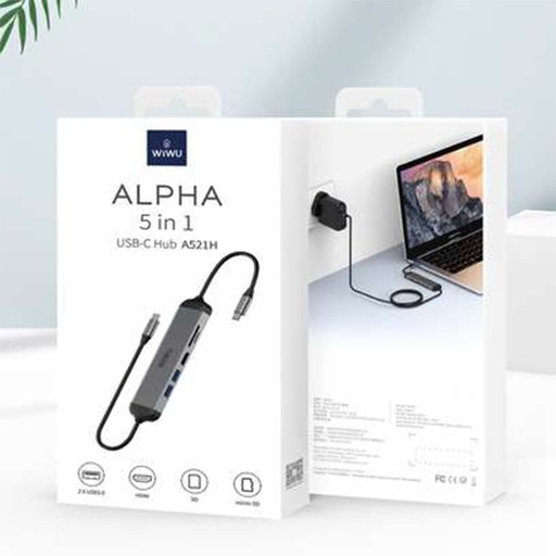 WiWu Alpha 5 in 1 USB-C Hub A521H