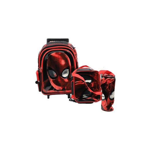 Spider-Man Printed Trolley Backpack with Retractable Handle - 14 inches