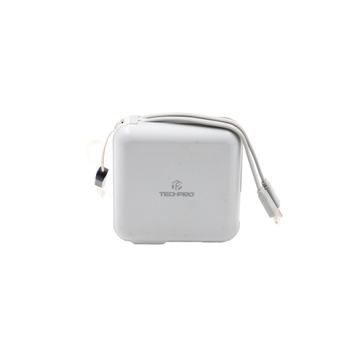 Techpro Power bank 15,000 mAh Built-in Cable BC19 Titanium Gray