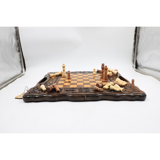 Chess Real Wood Hand , **Missing One Pawn**