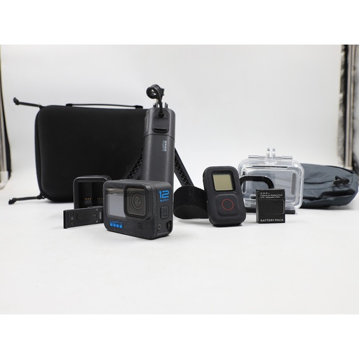 GoPro 12 Black + Multiple Accessories And Pouch