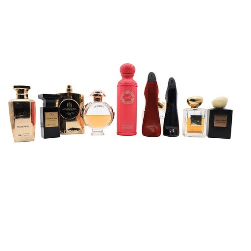 Mixed Set Of Used Perfume Armani, Gissah, Olympia, Jaypoor, Herrera, Atkinsons