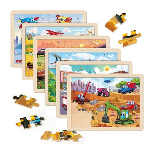 Synarry Wooden Jigsaw Puzz;e Set 60 Pieces  3+