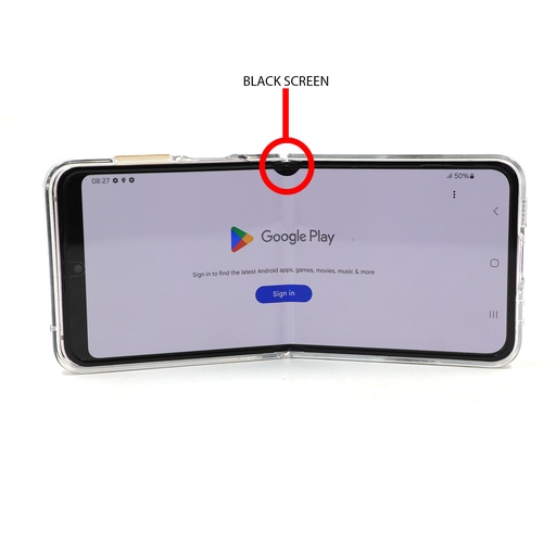 Samsung Z Flip 5 512 Gb **WARNING** Has Black Screen Damage ON the right **