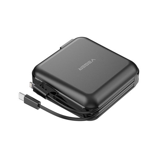 VEGER P15 Power Bank 15,000mAh C/PD/20W+QC3.0+Type C/Lightning - Black