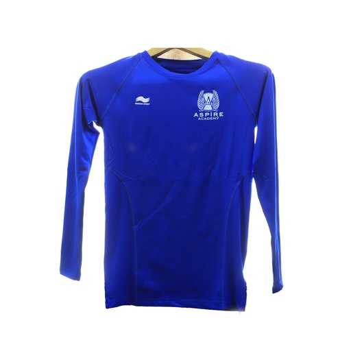 Kids Long Sleeve Baselayer Top  T - Shirt Juniors  Nautical Blue  -  Size - XL B