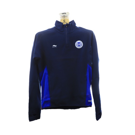 Men's  1/4 Zip Fleece Jacket Dress Blue Size - XS