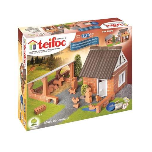 Teifoc Farm Brick Construction Set, 180+ Building Blocks