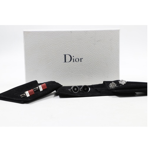 Dior Homme Set Of 3 Unique Cufflinks