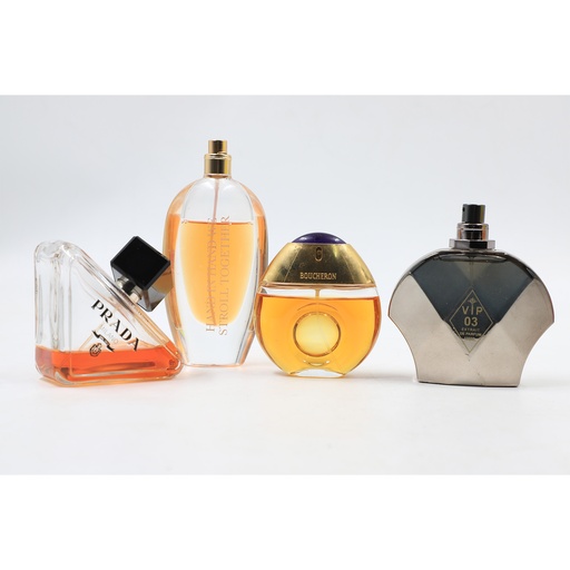 Mix Of Used Expensive Western Perfumes, Prada,VIP 03, Bouchron, You And Yours, Hand In Hand We stroll Together