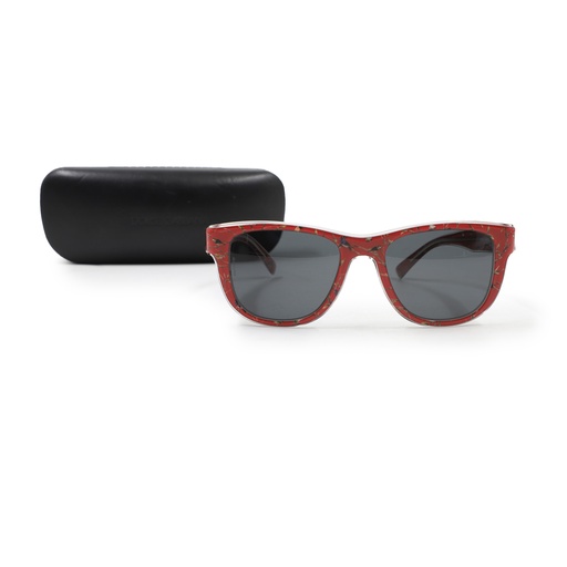 Dolce & Gabbana Red/Black Printed DG 4284 Square Sunglasses Lens With :54, Bridge Width:20
