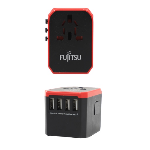 Fujitsu Travel Adapter Ta100, 4x Usb + 1x Type-C Usb Charger