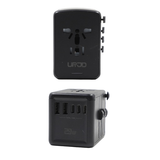Universal Travel Adapter 5.8A 3X 3.0A USB-C Ports, 2X 2.4A USB- SL-207-3C2A