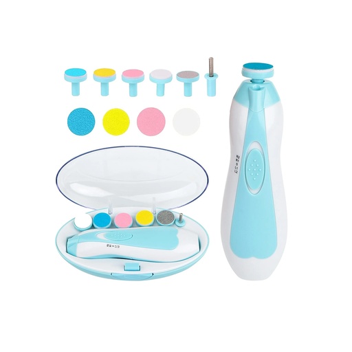Electric Baby Nail Trimmer Set with 6 Grinding Heads