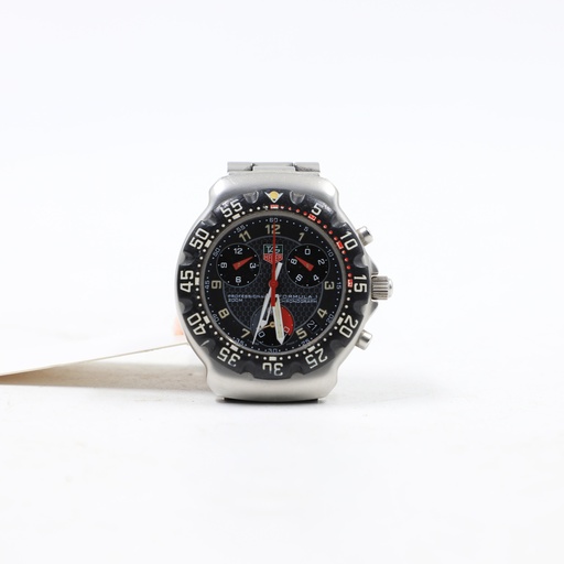 Tag Heuer Official Timekeeper Of The Fia F1 World Championship Ca1211-1 US6599, ** The Yellow Rectangle in the Hour Hand Not Showing And In The Minute Hand Some Cut**