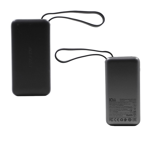 Acefast M7-10000 PD30w Power Bank with Cable Black